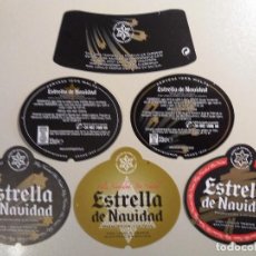Coleccionismo de cervezas: 6 ETIQUETAS DE CERVEZA ESTRELLA GALICIA (30). Lote 341383298