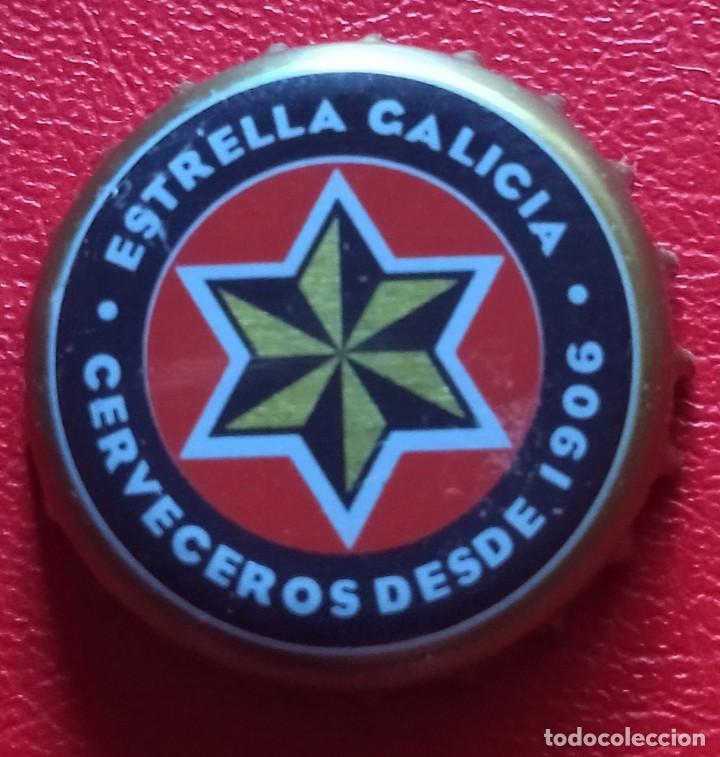 Coleccionismo de cervezas: Chapa de Cerveza Estrella Galicia.