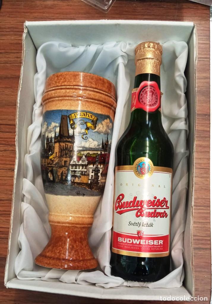 Collectionnisme de bi&egrave;res: BUDWEISER BUDVAR REPUBLICA CHECA PROMOCI&Oacute;N BOTELL&Iacute;N Y JARRA PRAGA