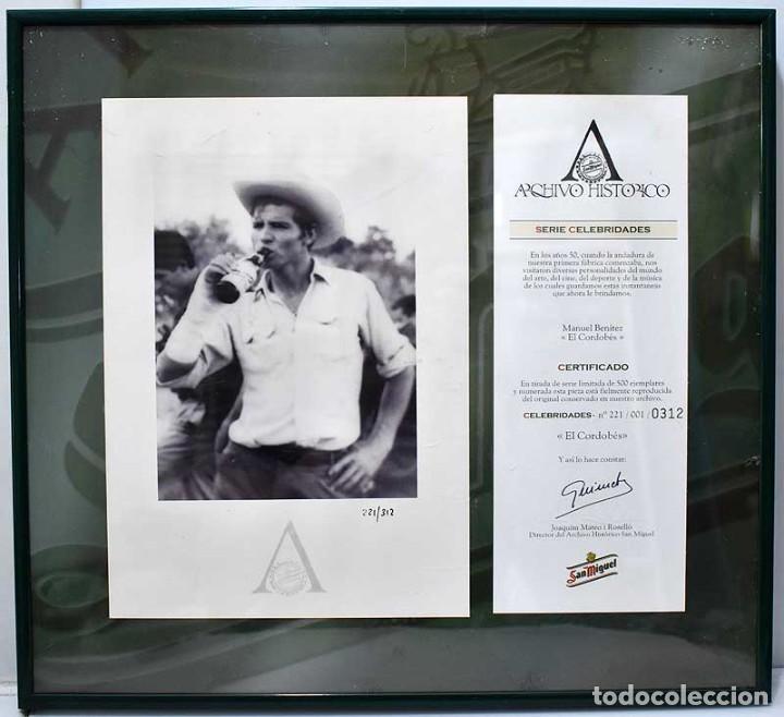 Coleccionismo de cervezas: Manuel Ben&iacute;tez El Cordob&eacute;s. Fotograf&iacute;a tirada limitada colecci&oacute;n Archivo Hist&oacute;rico San Miguel