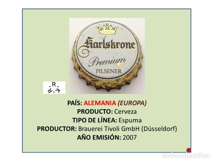 Coleccionismo de cervezas: TAPON CORONA CAPSULA CHAPA CERVEZA KARLSKRONE (ALEMANIA)