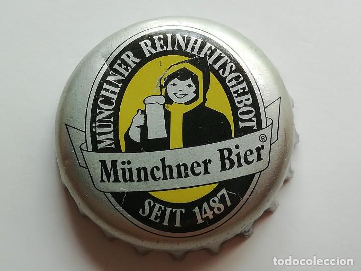 Colecionismo de cervejas: Chapa tap&oacute;n corona de la cerveza alemana AUGUSTINER M&Uuml;NCHNER BIER SEIT 1487