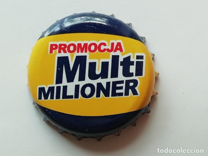 Coleccionismo de cervezas: Chapa tap&oacute;n corona de la cerveza polaca OKOCIM PROMOCJA MULTI MILIONER