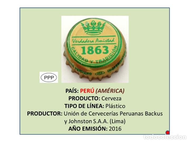 Sammeln von Brauereiartikeln: TAPON CORONA CAPSULA CHAPA CERVEZA BACKUS PILSEN (PER&Uacute;)