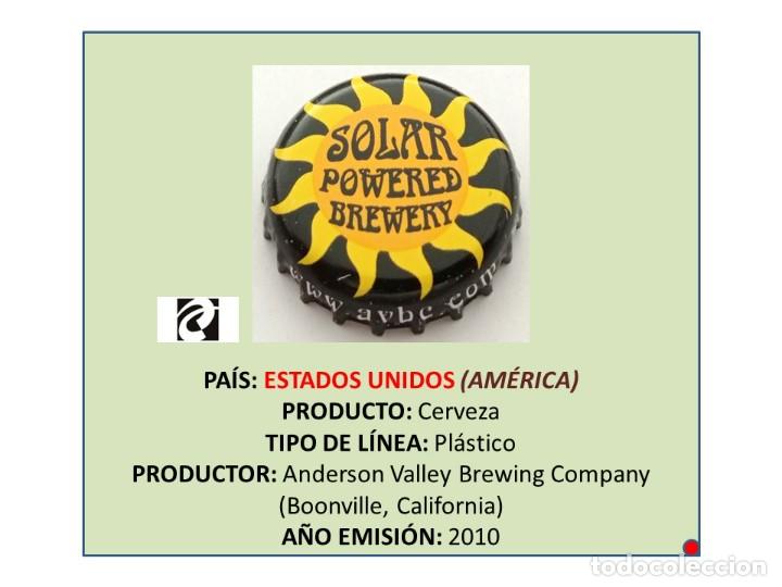 Colecionismo de cervejas: TAPON CORONA CAPSULA CHAPA CERVEZA SOLAR (ESTADOS UNIDOS)