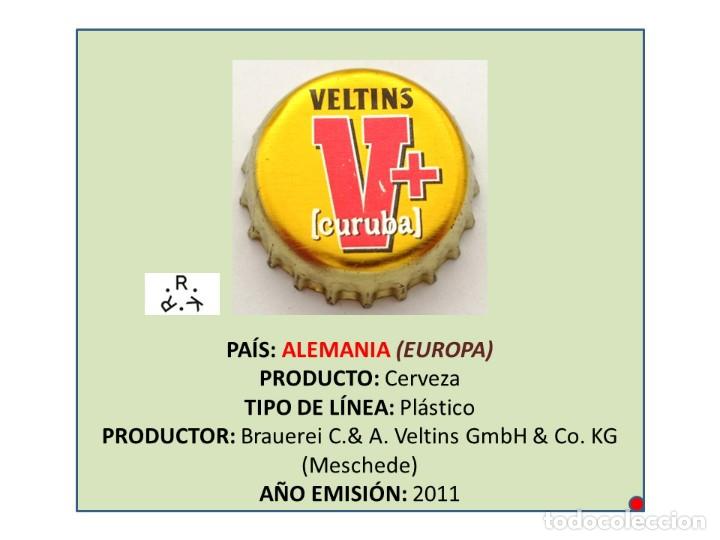 Coleccionismo de cervezas: TAPON CORONA CAPSULA CHAPA CERVEZA VELTINS CURUBA (ALEMANIA)