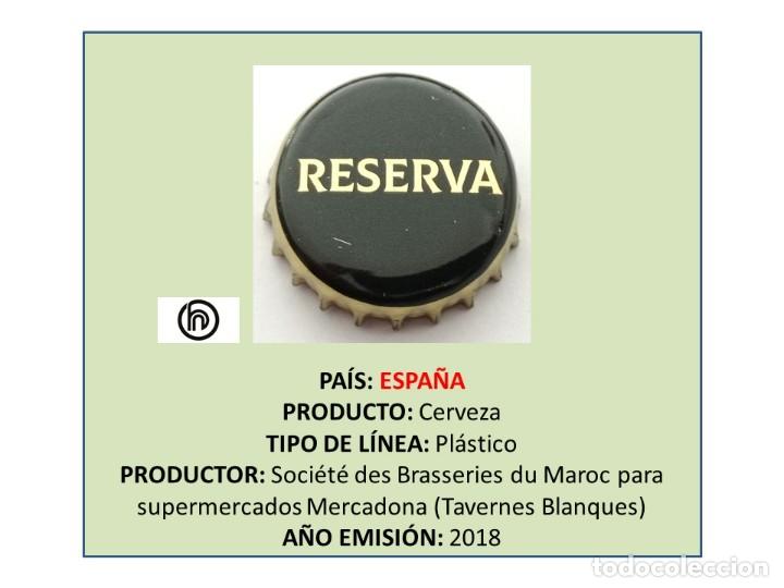 Collezionismo di birre: TAPON CORONA CAPSULA CHAPA CERVEZA RESERVA 7,2% (ESPA&Ntilde;A)