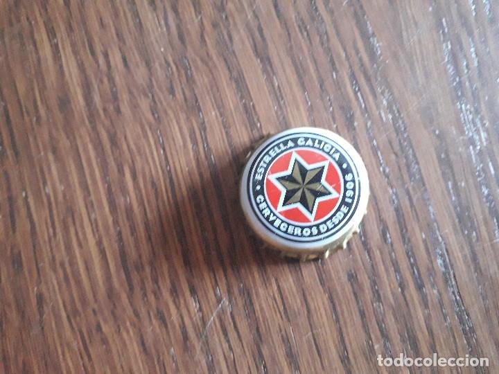 Coleccionismo de cervezas: chapa tap&oacute;n corona de cerveza estrella Galicia
