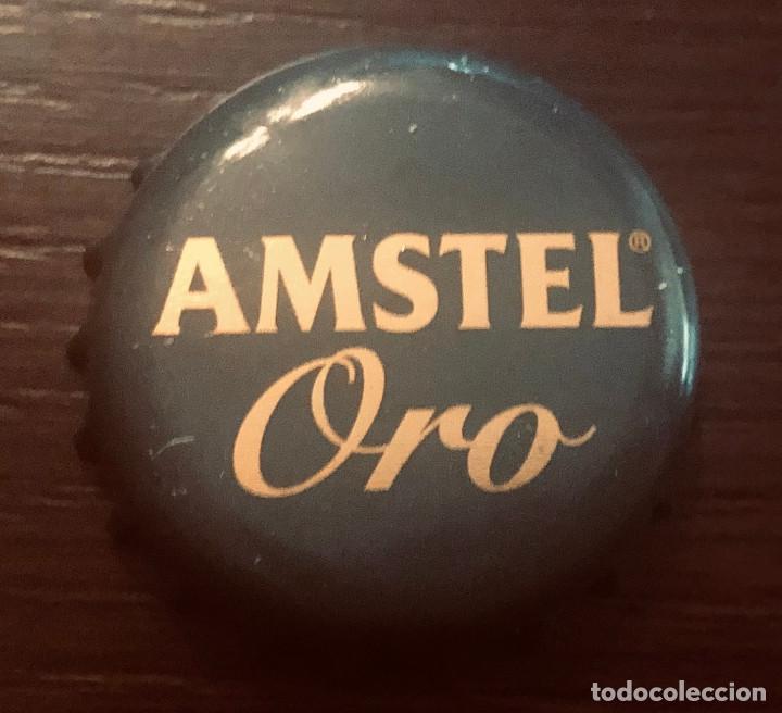 Coleccionismo de cervezas: Tap&oacute;n o chapa de cerveza Amstel Oro. Buen estado.