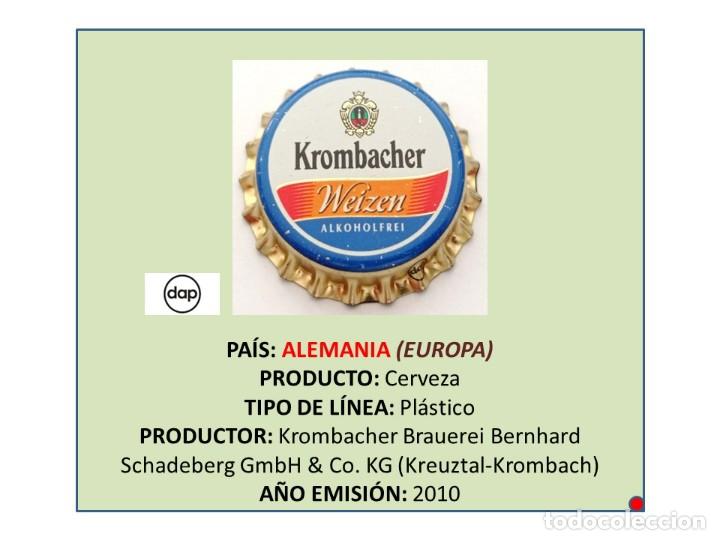 Coleccionismo de cervezas: TAPON CORONA CAPSULA CHAPA CERVEZA KROMBACHER WEIZEN ALKOHOLFREI (ALEMANIA)