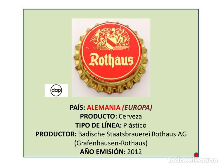 Coleccionismo de cervezas: TAPON CORONA CAPSULA CHAPA CERVEZA ROTHAUS (ALEMANIA)