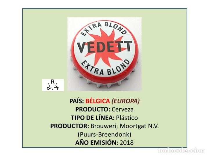 Coleccionismo de cervezas: TAPON CORONA CAPSULA CHAPA CERVEZA VEDETT EXTRA BLOND (B&Eacute;LGICA)