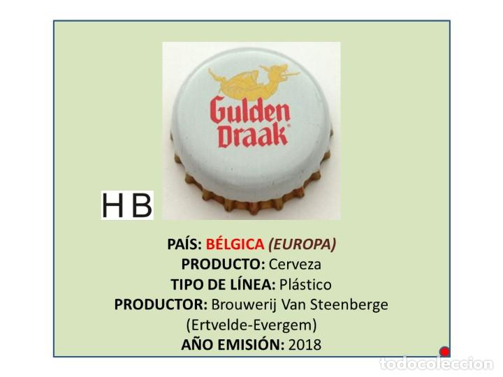 Coleccionismo de cervezas: TAPON CORONA CAPSULA CHAPA CERVEZA GULDEN DRAAK (B&Eacute;LGICA)
