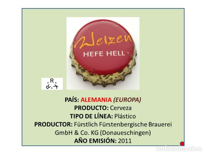 Coleccionismo de cervezas: TAPON CORONA CAPSULA CHAPA CERVEZA WEIZEN HEFE HELL (ALEMANIA)