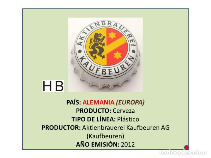 Coleccionismo de cervezas: TAPON CORONA CAPSULA CHAPA CERVEZA KAUFBEUREN (ALEMANIA)