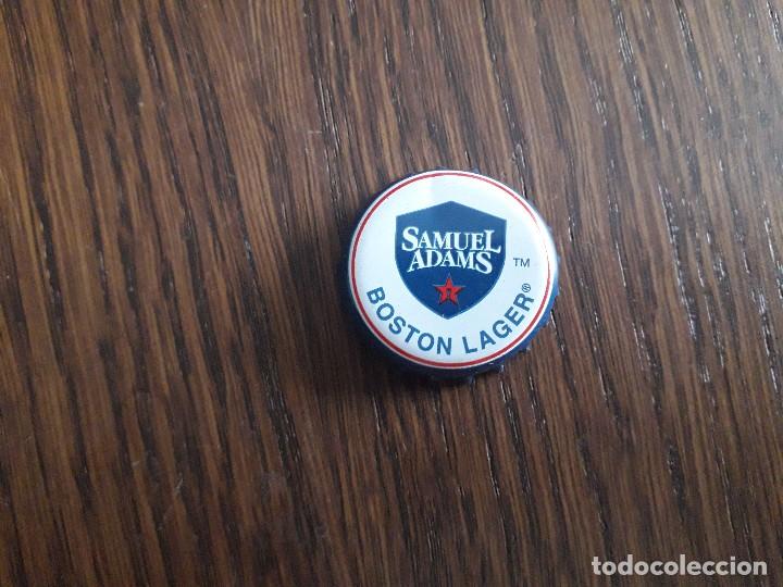 Coleccionismo de cervezas: chapa tap&oacute;n corona de cerveza de EEUU, Samuel Adams.