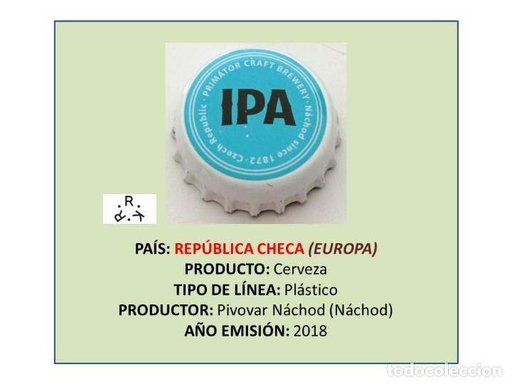 Coleccionismo de cervezas: TAPON CORONA CAPSULA CHAPA CERVEZA PRIMATOR IPA (REP&Uacute;BLICA CHECA)