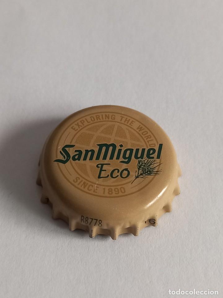 Coleccionismo de cervezas: CHAPA CERVEZA SAN MIGUEL ECO, FACTOR&Iacute;A U