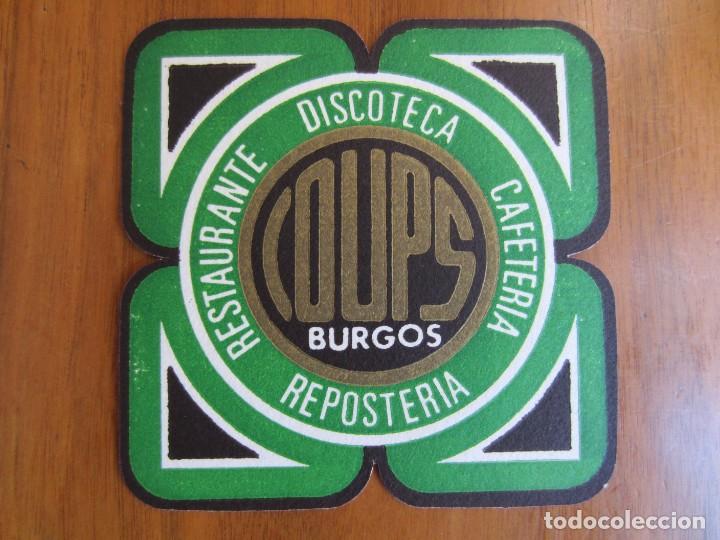 Coleccionismo de cervezas: POSAVASOS CAFETERIA DISCOTECA COUPS BURGOS A&Ntilde;OS 70-80