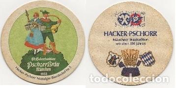 Coleccionismo de cervezas: ANTIGUO POSAVASOS PSCHORRBR&Auml;U - Foto 1