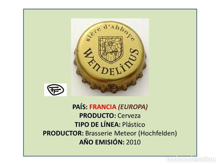 Coleccionismo de cervezas: TAPON CORONA CAPSULA CHAPA CERVEZA WENDELINUS (FRANCIA)