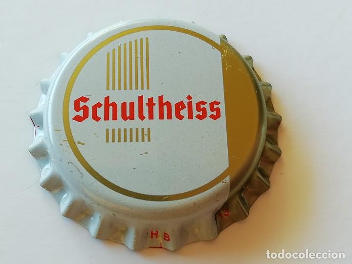 Coleccionismo de cervezas: Chapa tap&oacute;n corona NUEVO de la cerveza alemana SCHULTHEISS