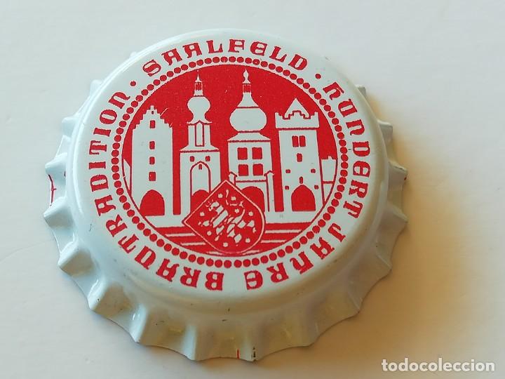 Sammeln von Brauereiartikeln: Chapa tap&oacute;n corona NUEVO de la cerveza alemana SAALFELD