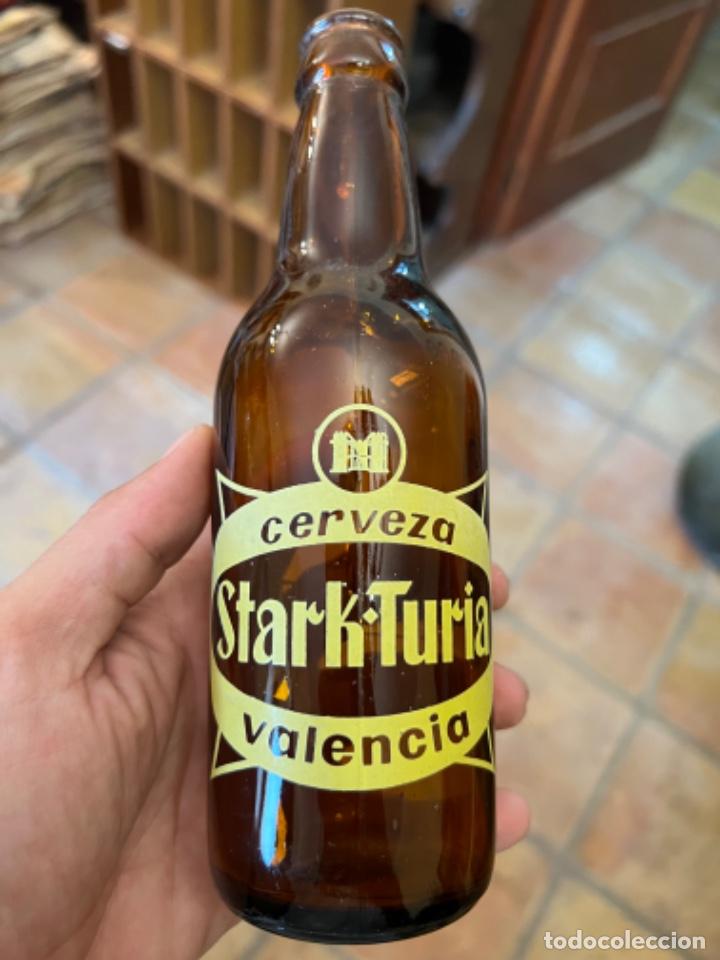Coleccionismo de cervezas: ANTIGUA BOTELLA DE CERVEZA STARK TURIA VALENCIA , TERCIO