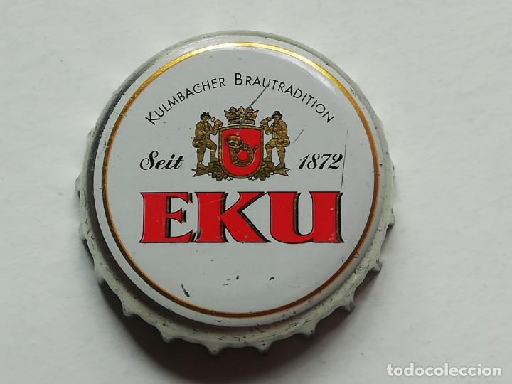 Coleccionismo de cervezas: Chapa tap&oacute;n corona de la cerveza alemana EKU KULMBACHER BRAUTRADITION