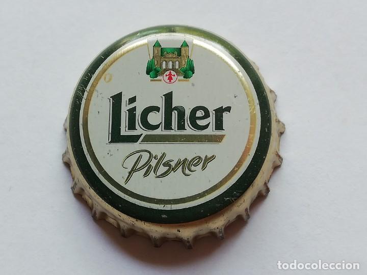 Coleccionismo de cervezas: Chapa tap&oacute;n corona de la cerveza alemana LICHER PILSNER