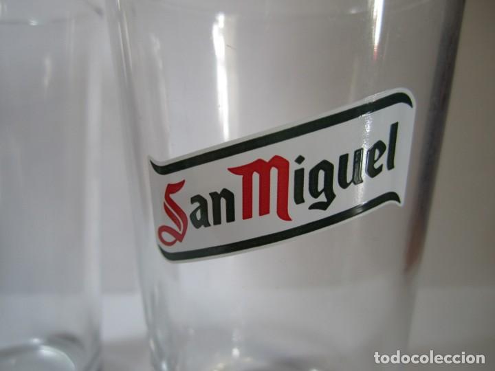 Coleccionismo de cervezas: 2 vasos ca&ntilde;a san miguel - Foto 2
