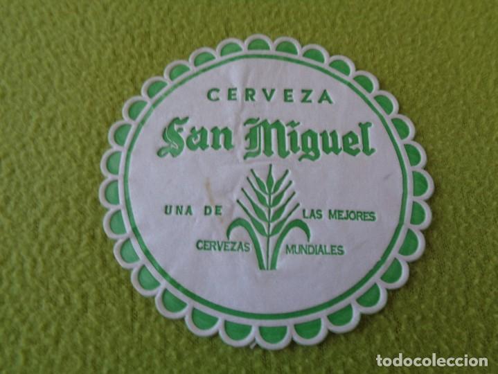 Coleccionismo de cervezas: Antiguo y raro Posavasos de Cerveza San Miguel. Una de las mejores cervezas mundiales