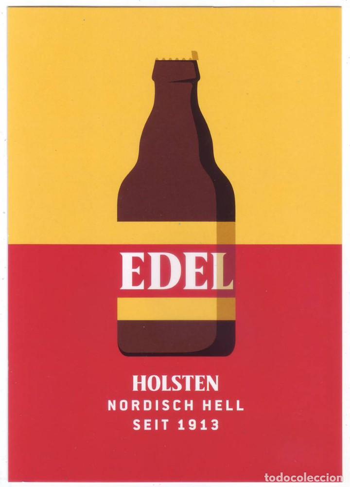 Coleccionismo de cervezas: Tarjeta postal publicitaria cerveza Holsten Edel - Hamburgo (Alemania)
