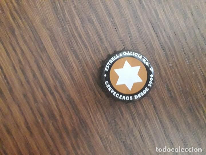 Coleccionismo de cervezas: chapa tap&oacute;n corona de cerveza sin alcohol 0,0 estrella Galicia.