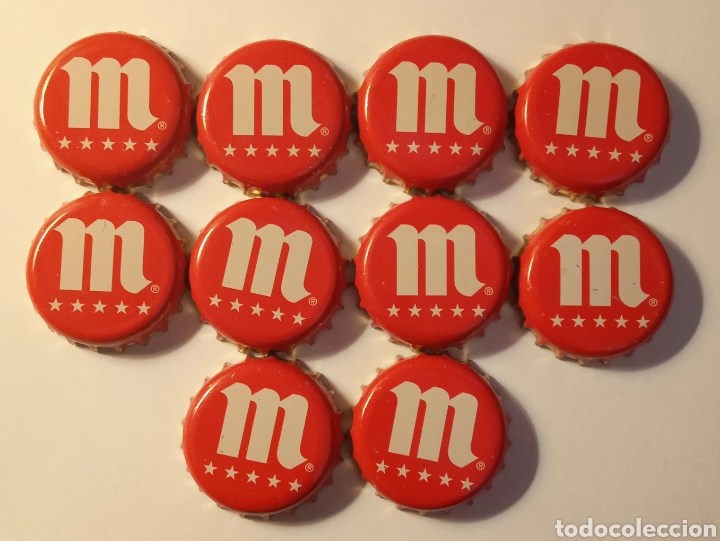 Coleccionismo de cervezas: LOTE CHAPAS MAHOU (Blanco)-estrellas peque&ntilde;as