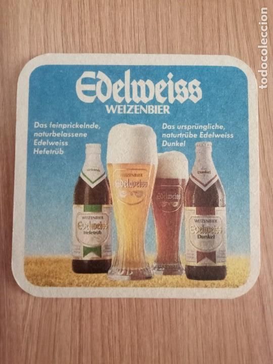 Coleccionismo de cervezas: Posavaso cerveza Edelweiss