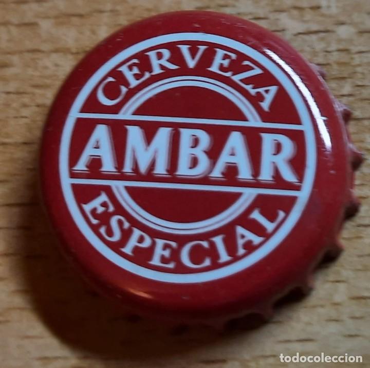 Coleccionismo de cervezas: chapa cerveza especial ambar tapon corona crown cap