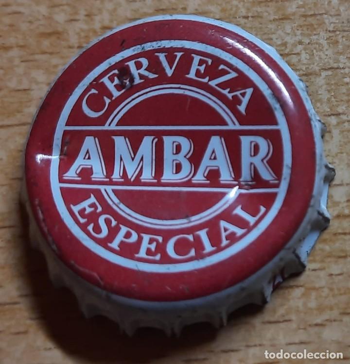 Coleccionismo de cervezas: chapa cerveza especial ambar tapon corona crown cap