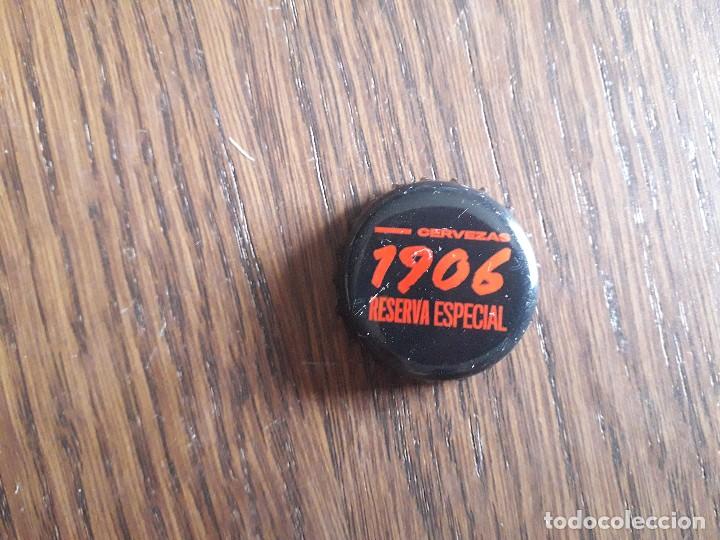 Coleccionismo de cervezas: chapa tap&oacute;n corona de cerveza estrella Galicia 1906 reserva especial