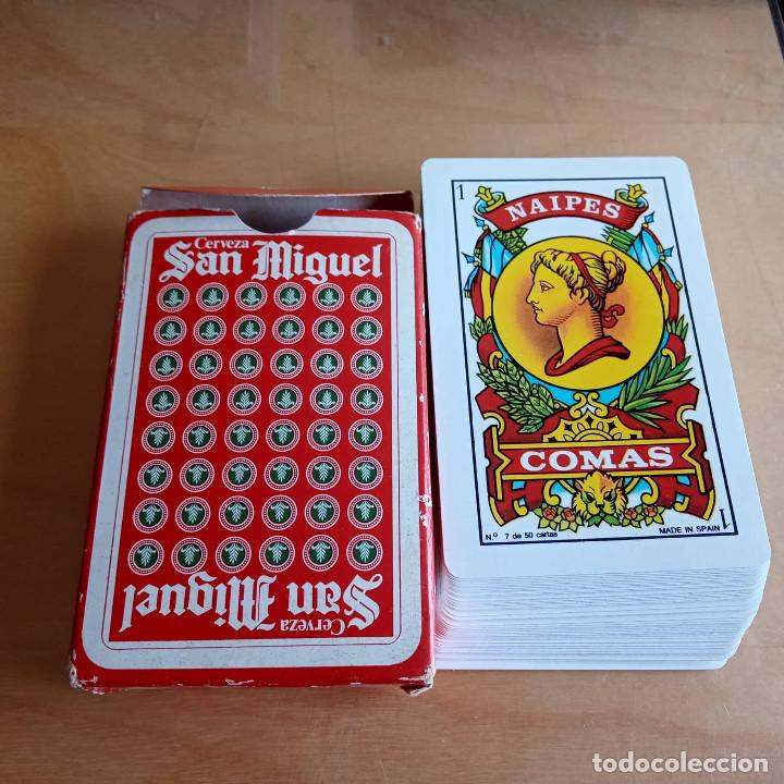 Coleccionismo de cervezas: Baraja de cartas Cerveza San Miguel. Naipes Comas