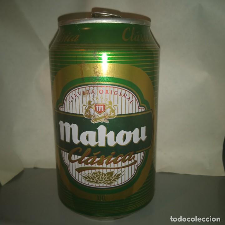 Coleccionismo de cervezas: Lata de cerveza vac&iacute;a marca Mahou . Finales a&ntilde;os 90