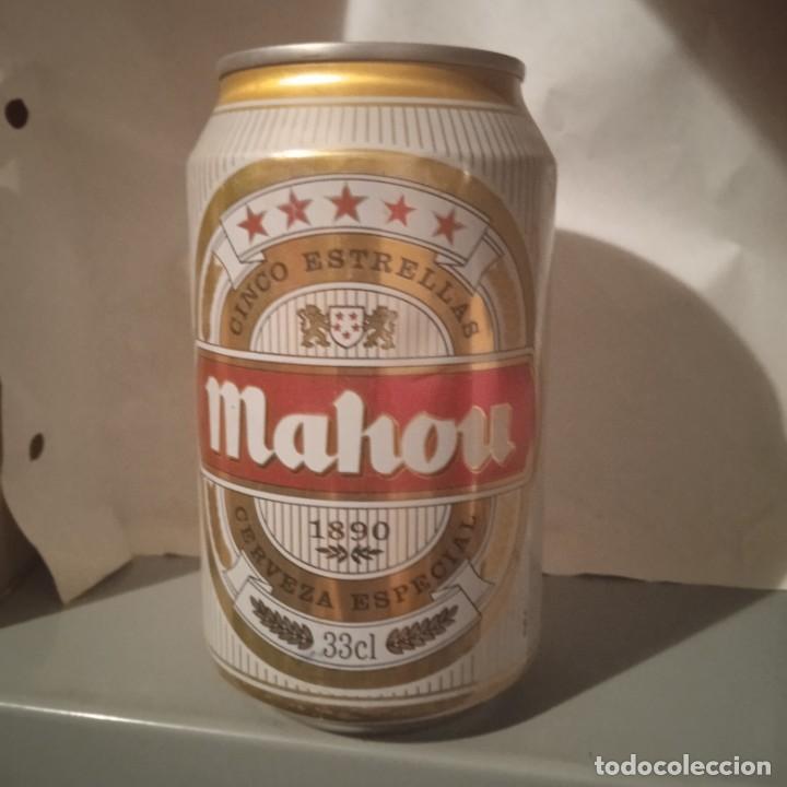 Coleccionismo de cervezas: Lata de cerveza vac&iacute;a marca Mahou . Finales a&ntilde;os 90