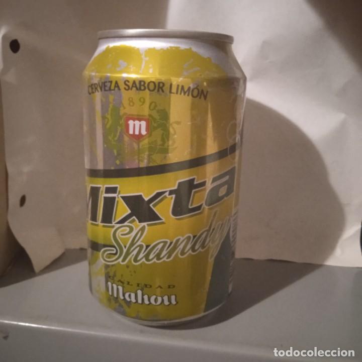 Coleccionismo de cervezas: Lata de cerveza vac&iacute;a marca Mahou. Finales a&ntilde;os 90