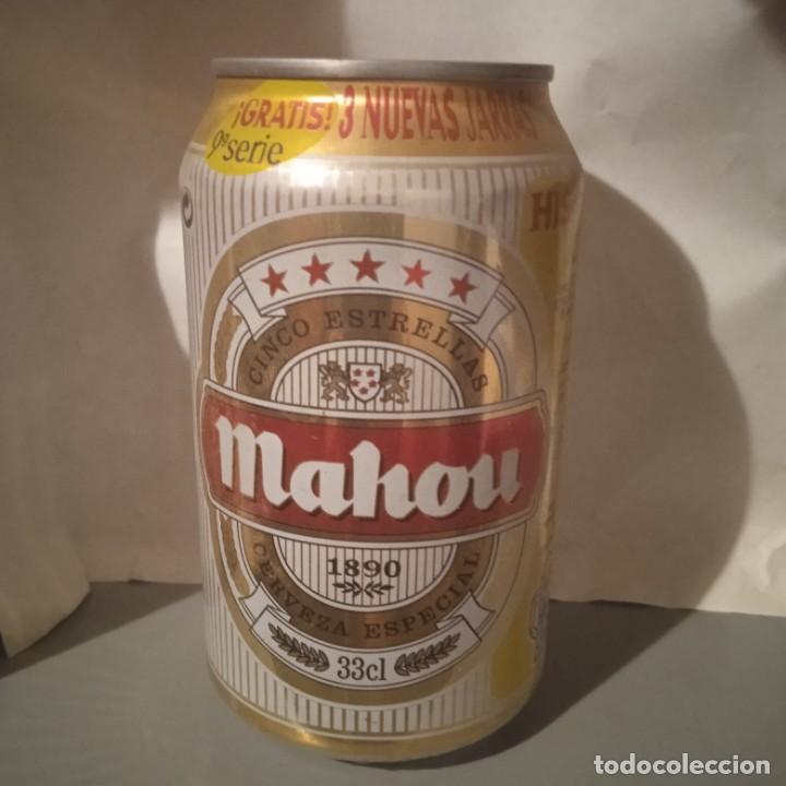 Coleccionismo de cervezas: Lata de cerveza vac&iacute;a marca Mahou. Finales a&ntilde;os 90