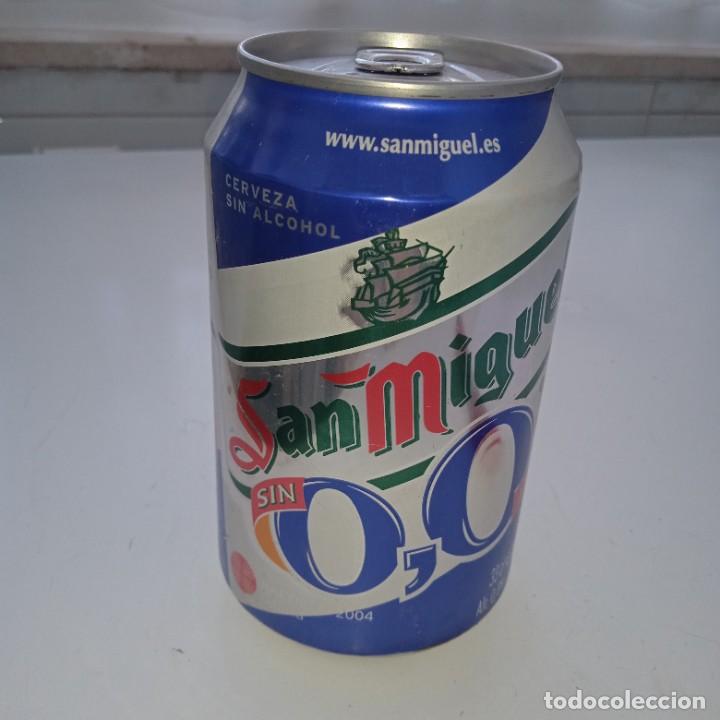 Coleccionismo de cervezas: Lata de cerveza de la marca San Miguel.Xacobeo 2004.Finales de la d&eacute;cada de los 90