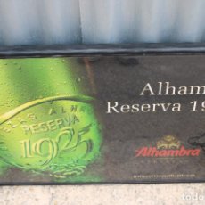 Coleccionismo de cervezas: CARTEL LUMINOSO CERVEZAS ALHAMBRA RESERVA 1925. Lote 362697185