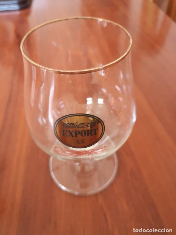 Coleccionismo de cervezas: COPA DE CERVEZA EXPORT LZ EXTRA NUEVA IMPECABLE - Foto 2