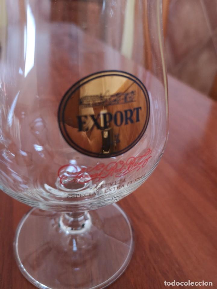 Coleccionismo de cervezas: COPA DE CERVEZA EXPORT LZ EXTRA NUEVA IMPECABLE - Foto 3