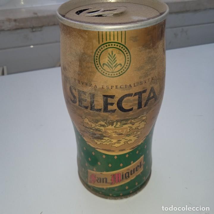 Coleccionismo de cervezas: Lata de cerveza vac&iacute;a. Finales a&ntilde;os 90.San Miguel Selecta 440 ml