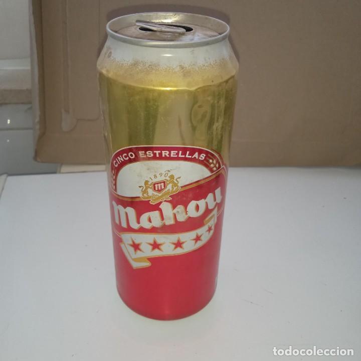 Coleccionismo de cervezas: Lata de cerveza vac&iacute;a. Finales a&ntilde;os 90.Mahou 5 estrellas 500 ml